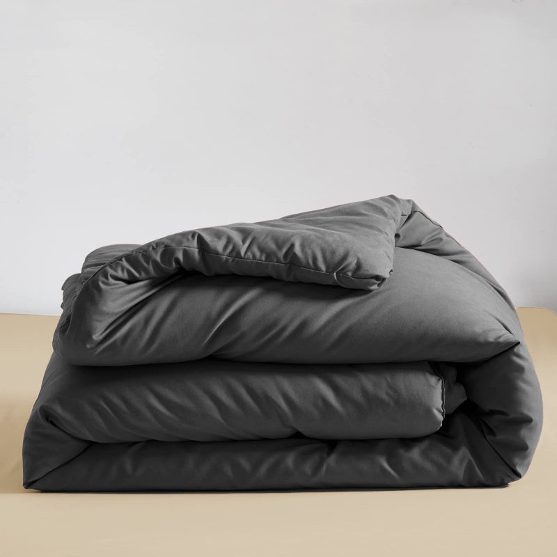 KAREVER Deep Grey Comforter Set King Dark Color Beddig Set Women Lightweight Durable Bedding Set 3 Pieces with 2 Pollowcases Gray Blanket Sets Breathable - Image 4